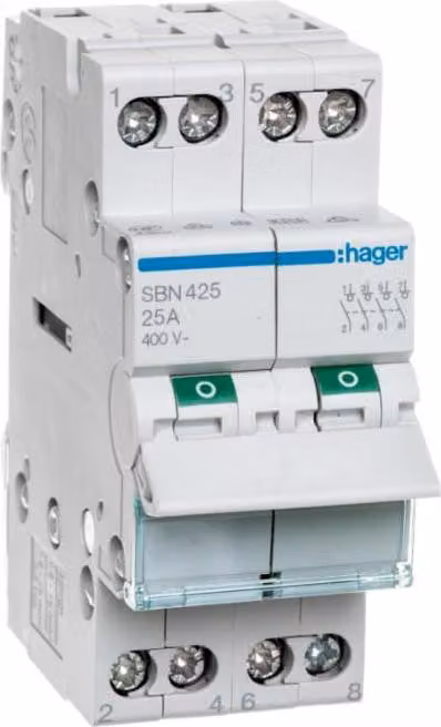 Interruttore Hager 25A 4S 400V CA 2PLE SBN425