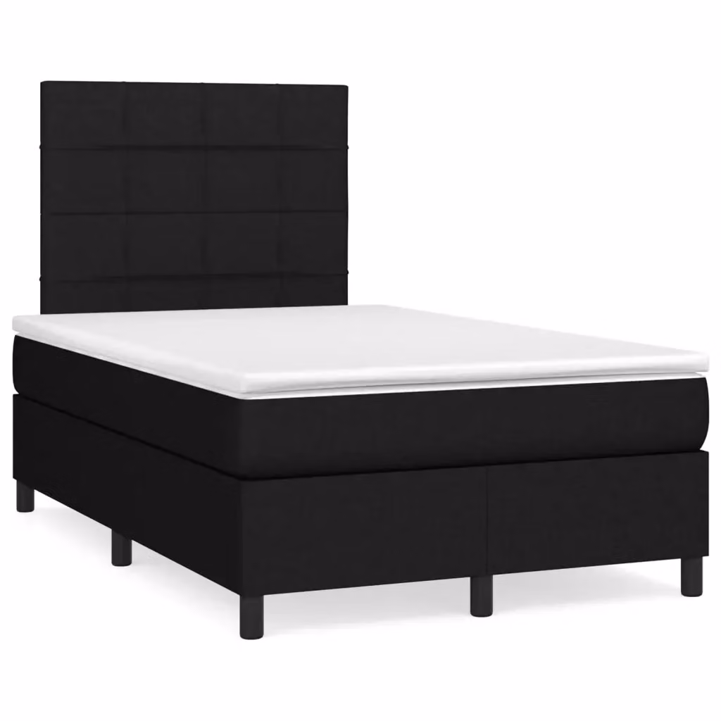 Letto Ibrido con Giroletto a Molle e Materasso vidaXL, Colore Nero e Bianco, L/P: 120 x 200 cm – 2