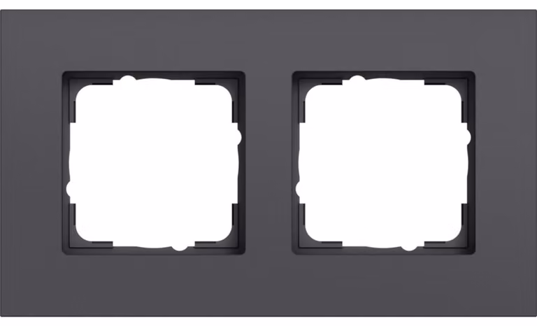 Cornice di copertura Gira 2f Gira Esprit in alluminio antracite (laccato) 0212408