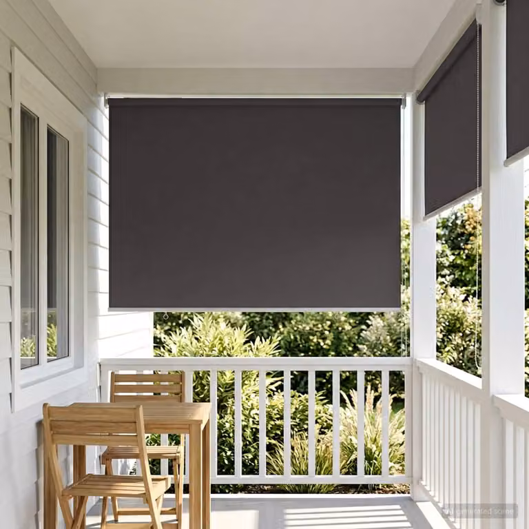 vidaXL Tenda da sole a rullo con protezione UV in poliestere, colore Antracite, L: 140 cm