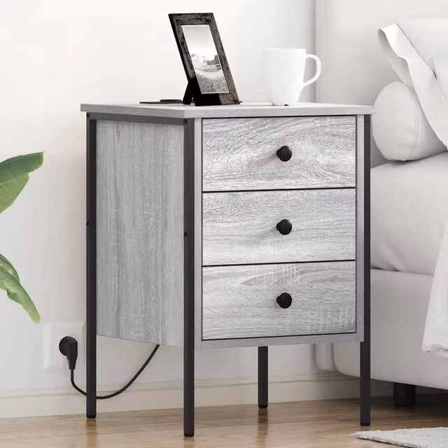 Armadio da Notte 2 pz Grigio Sonoma 42 x 41 x 61 cm 859487