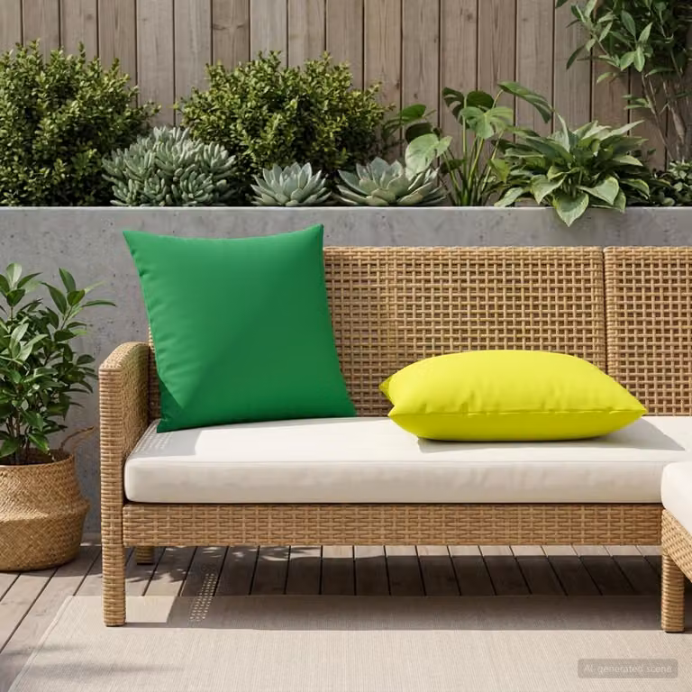 vidaXL Cuscino con cuscino HEERLEN 2 pz Verde Poliestere