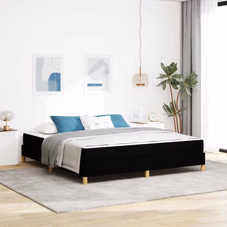 Letto a molle con materasso vidaXL Nero L: 180 cm, P: 200 cm, H: 280 cm