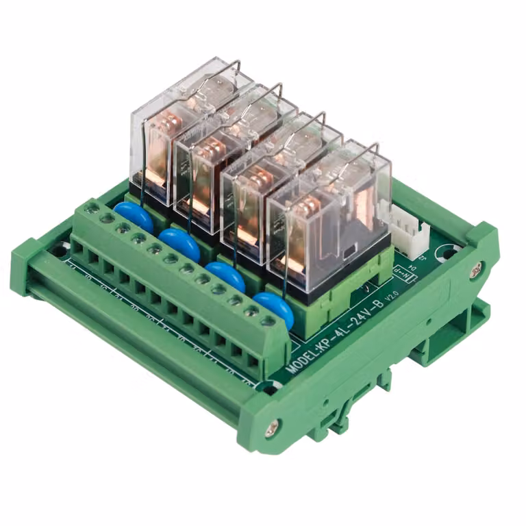 Relè DC 12V Montaggio su guida DIN Modulo interfaccia relè di potenza a 4 canali 16A