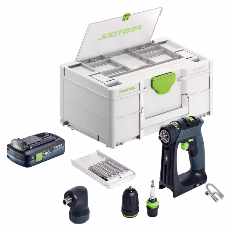 Trapano avvitatore a batteria Festool CXS 18-Basic Basic 18 V 40 Nm senza spazzole + 1x batteria ricaricabile 4,0 Ah + caricatore rapido + systainer