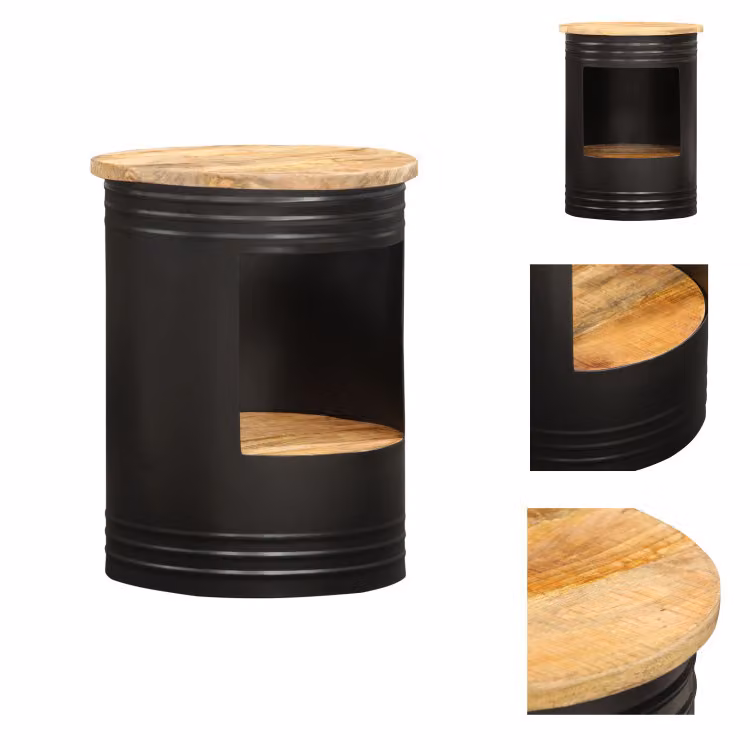 vidaXL Tavolino 43x55 cm in legno massiccio di mango - Tavolini da caffè