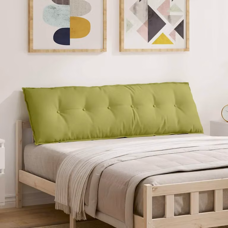 Cuscino per schiena vidaXL verde chiaro con rivestimento rimovibile in poliestere L 160 x P 19 x H 50 cm
