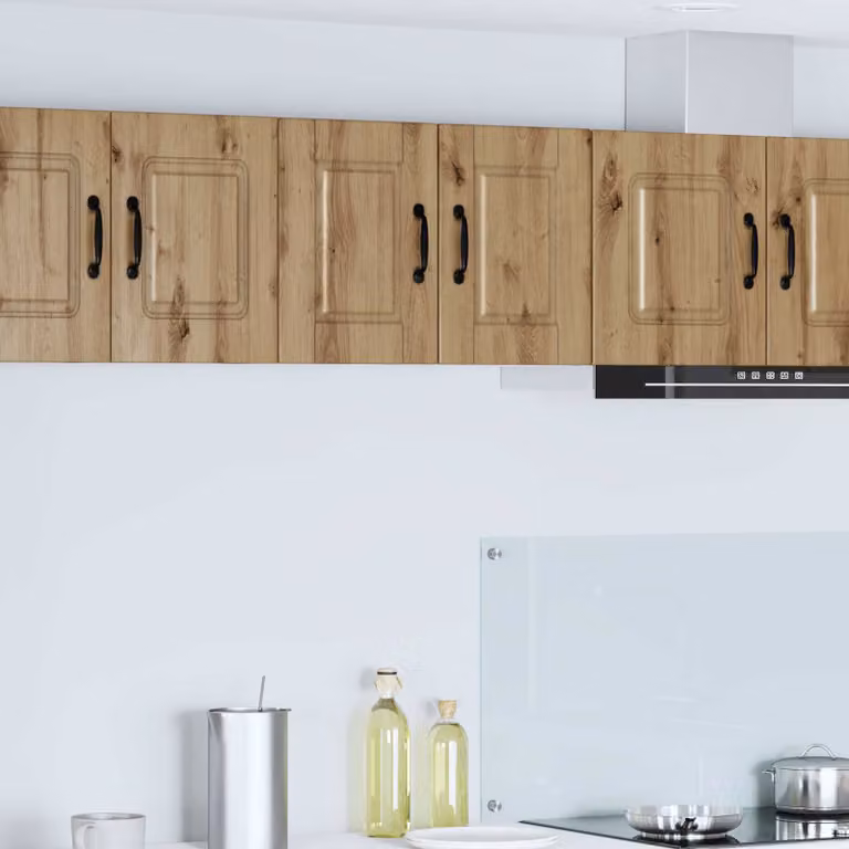 vidaXL Armadietto a muro PORTO moderno in legno color rovere con ante a battente e ripiani interni L/P/H: 30 x 31 x 40 cm