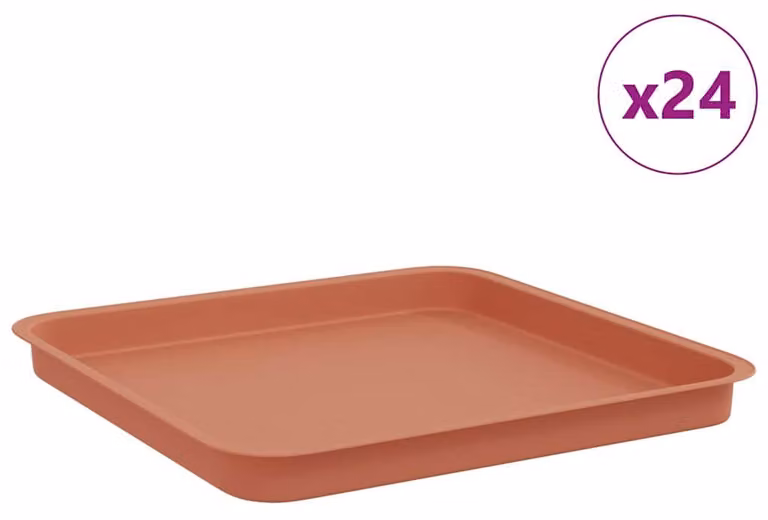 Vassoio Quadrato per Fiori 24 pcs Rosso Mattone