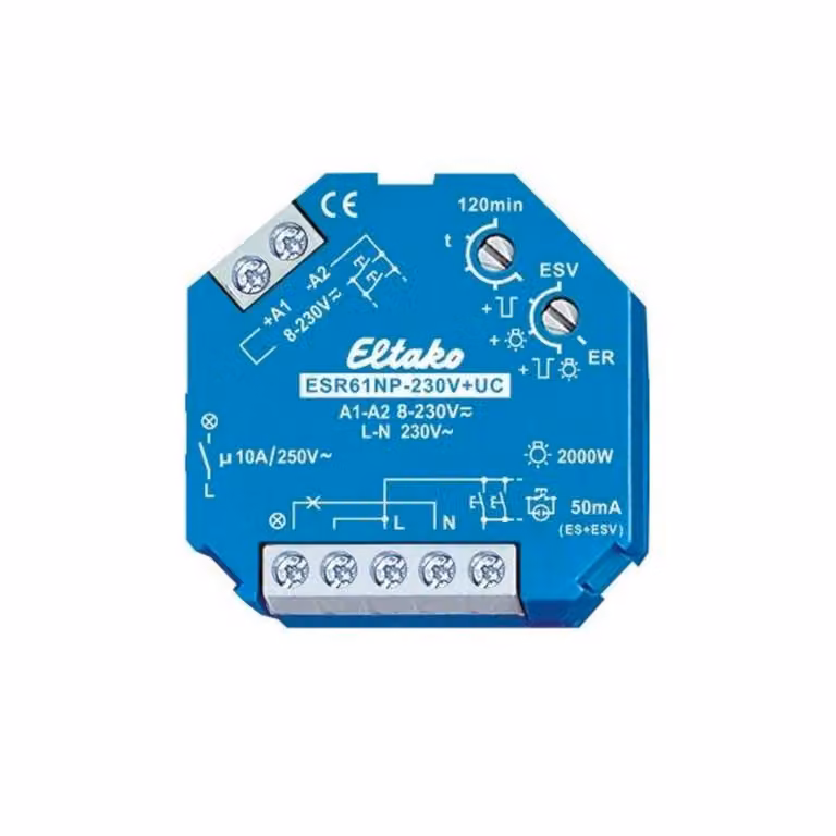 Relè di commutazione a impulso ELTAKO, 230 V+UC, 1 contatto di chiusura, non a potenziale zero, 10 A, 250 V CA, 1 pz.