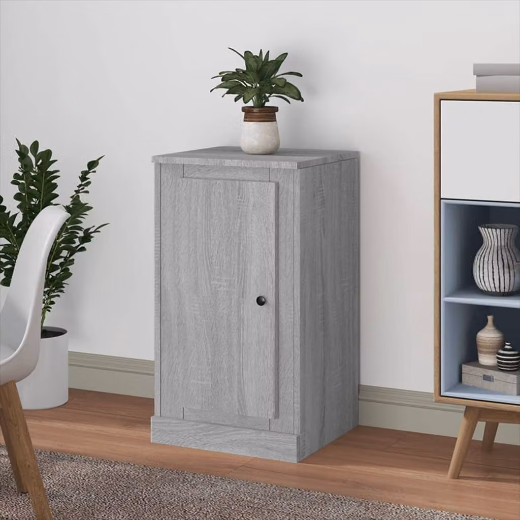 Credenza vidaXL in Legno Multistrato e MDF Grigio Sonoma, sospesa a parete, L 37,5 cm x P 35,5 cm x H 67,5 cm