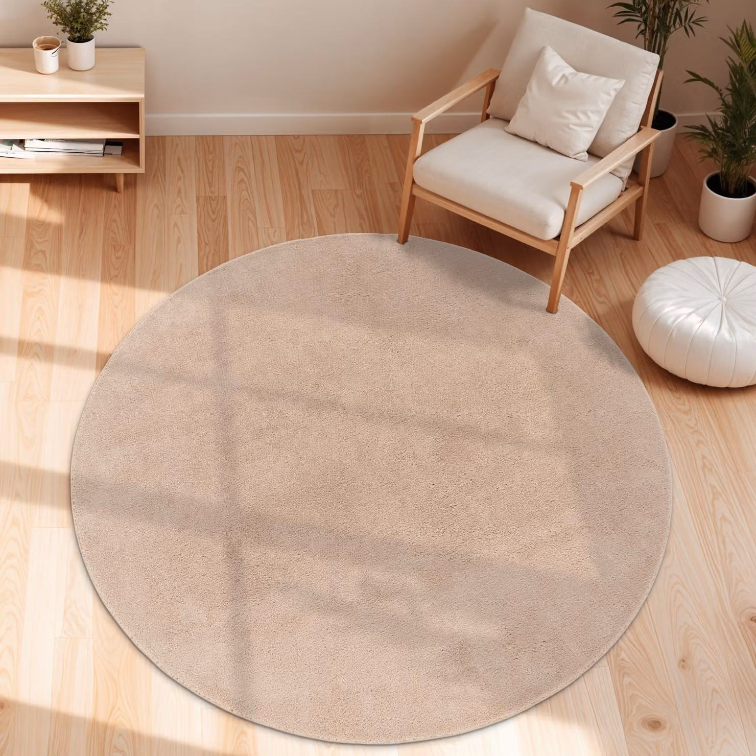 Tappeto rotondo Calia Italia beige diametro: 80 cm – 2