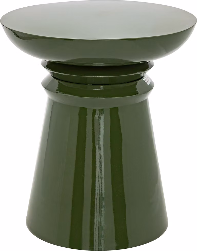 Tavolino Totem Jaya in metallo verde, 38 cm - Atmosphera, arredamento d'interni