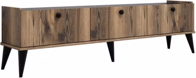 Porta TV in legno "Lidya" - 180 x 35 x 49 cm - Marrone