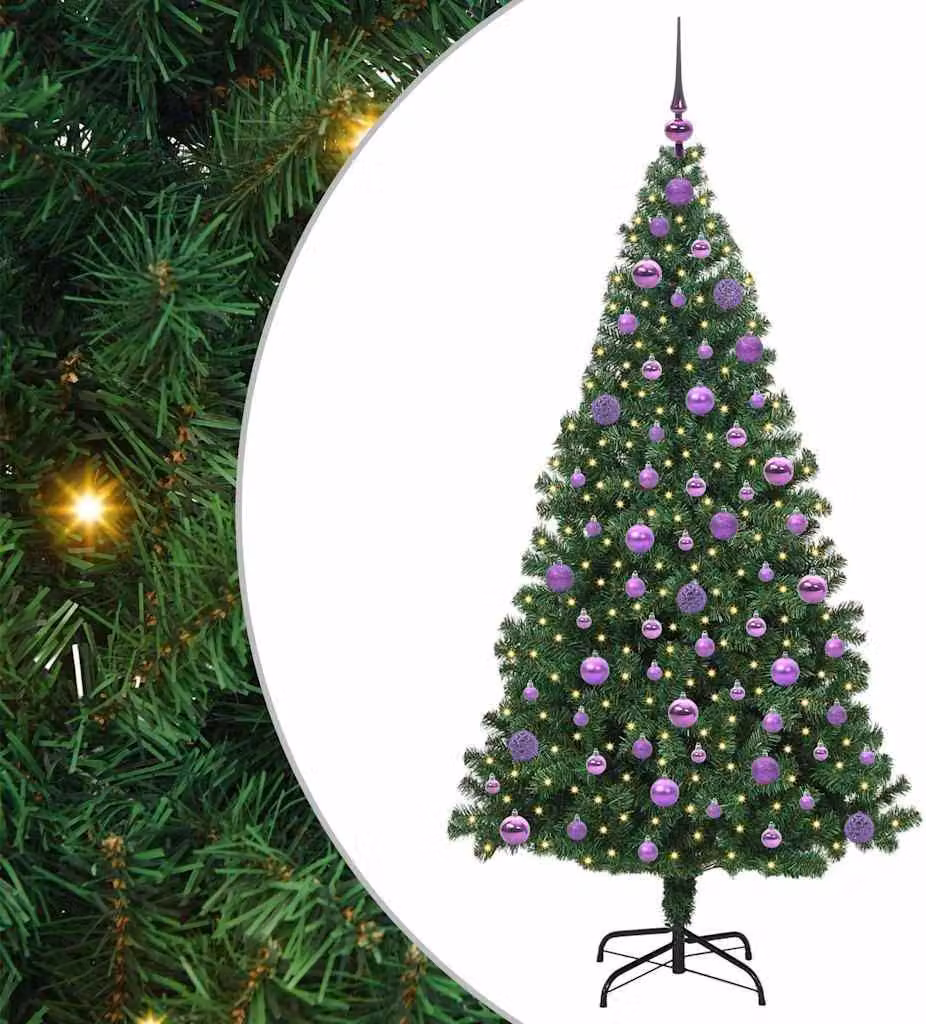Albero di Natale artificiale con 300 LED Verde 180 cm