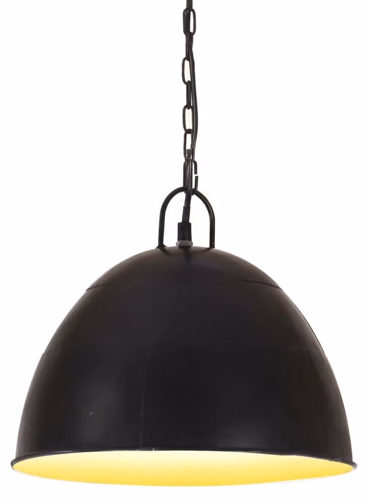vidaXL Lampada a sospensione in stile industriale vintage 25 W nera rotonda 31 cm E27