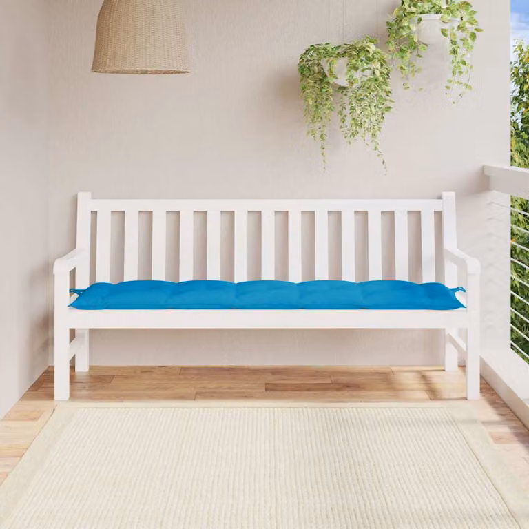 vidaXL Cuscino per Panca Azzurro 180x50x7 cm in Tessuto Oxford