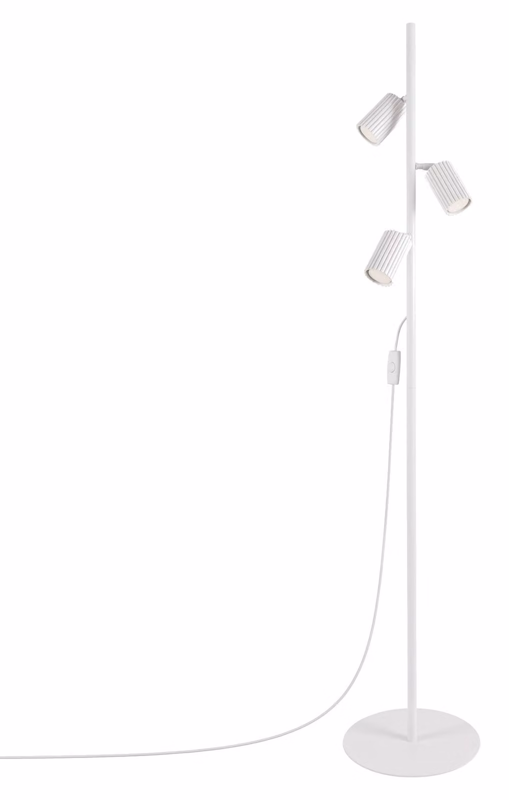 Lampada da terra KARBON 3 bianca 3xGU10 10W in alluminio 155x30x30 cm Sollux Lighting
