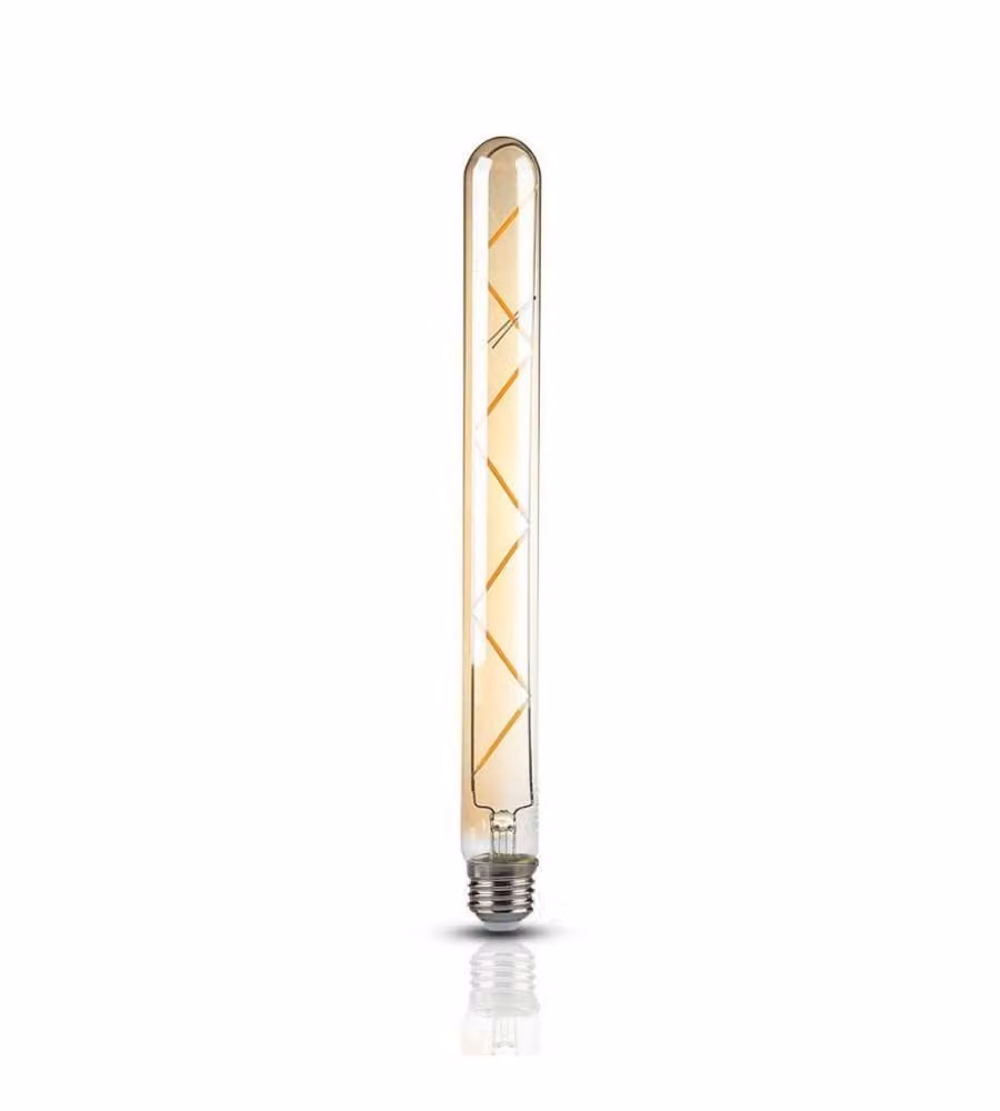 V-TAC Lampadina LED E27 7W 100LM/W T30 Filamento Ambrato 2200K