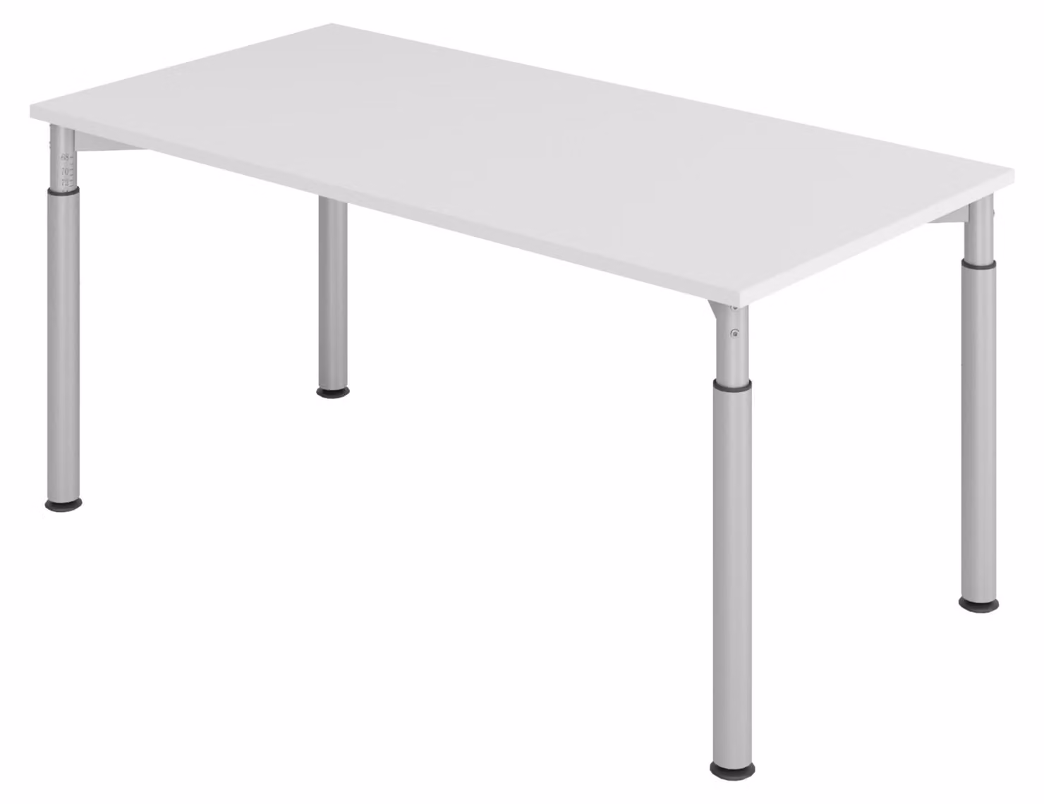 bümö Scrivania Serie-Y - Struttura: argento, dimensioni: 160 x 80 cm, decorazione: grigio