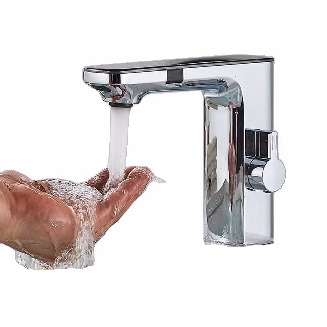 Rubinetto a sensore, funzionamento touchless, display digitale, cromo A