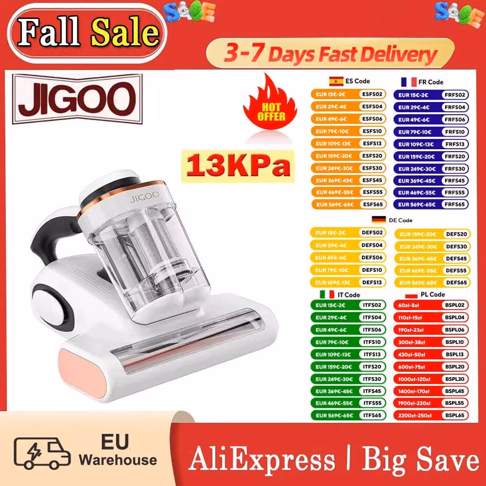 Aspirapolvere per acari della polvere – Aspirapolvere per materassi anti-allergico – Aspirapolvere con tecnologia UV – 500W – con sensore