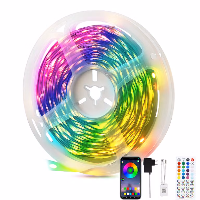 ZMH Striscia LED 10 m Striscia LED Party Gaming Decorazione Luce RGB Autoadesiva Retroilluminazione TV Illuminazione TV con telecomando Smart Dimmable Music Sync per Camera