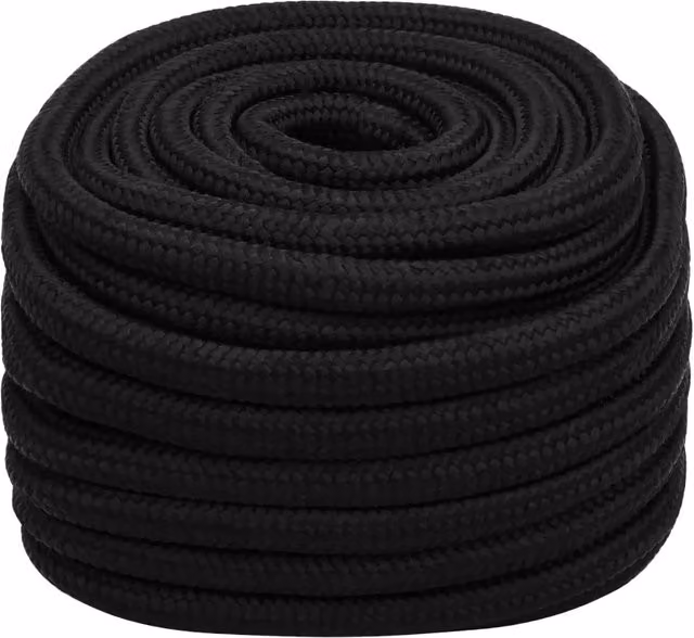 Corda da lavoro vidaXL in plastica nera, diametro 20 mm, lunghezza 100 m – 1
