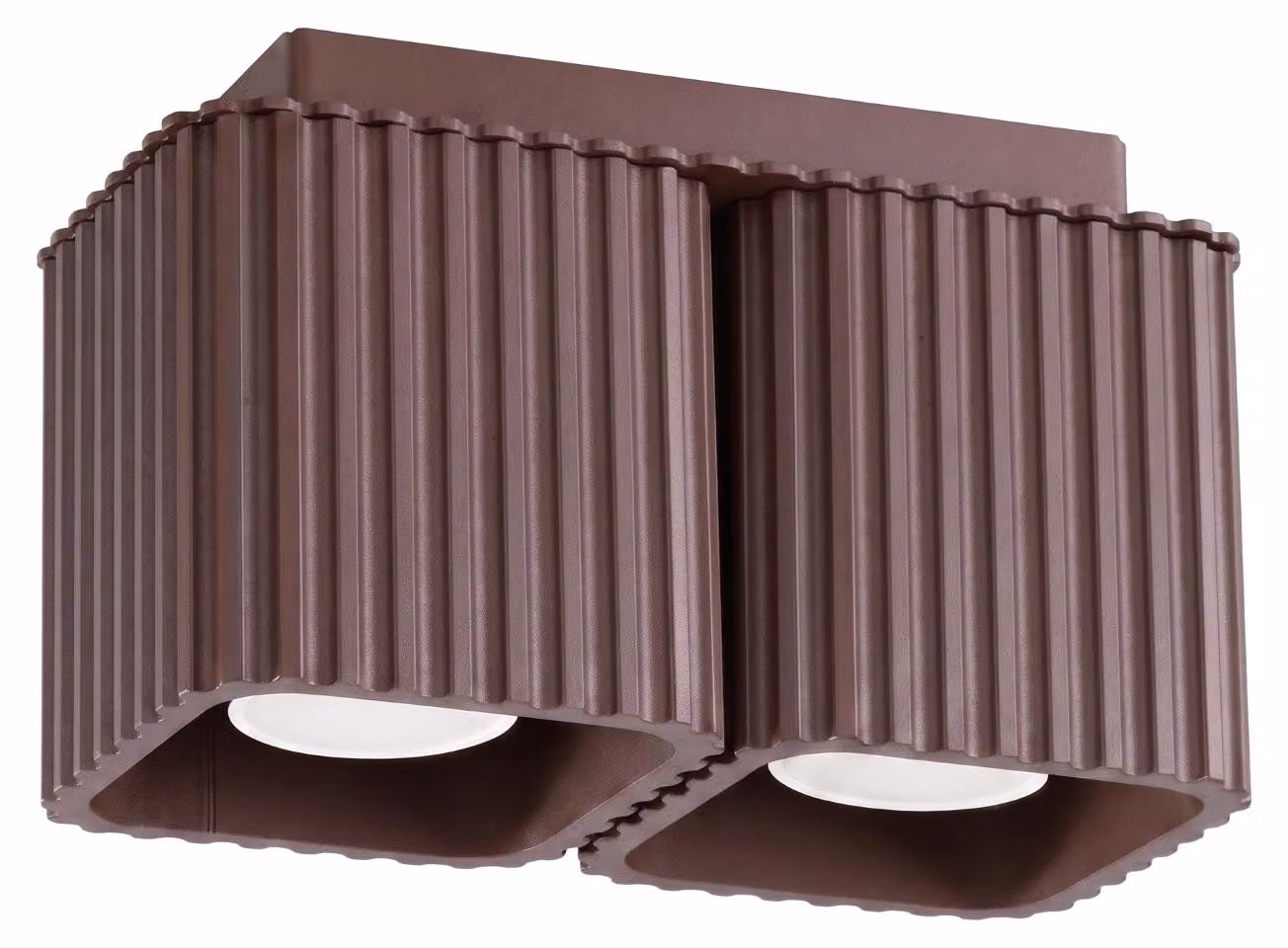 Plafoniera RIFF 2 marrone GU10 2xGU10 10W alluminio 12x10x20,5cm Sollux Lighting