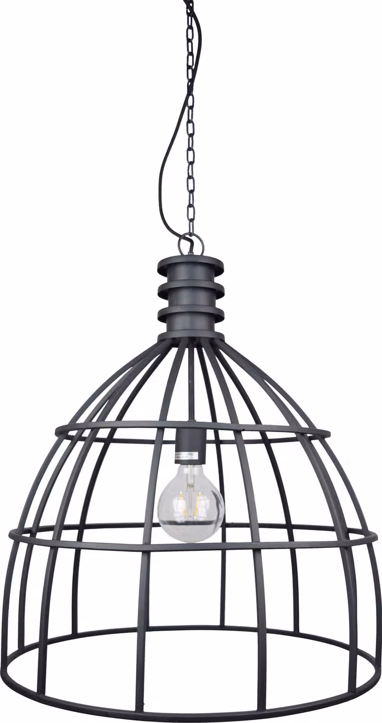 Lampada a sospensione Tube Ø50 x 60, stile vintage, nera