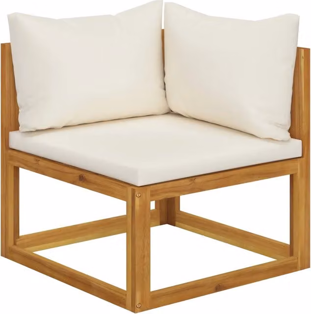 Panchina da Giardino a 2 Posti con Cuscini Bianco Crema 3068852