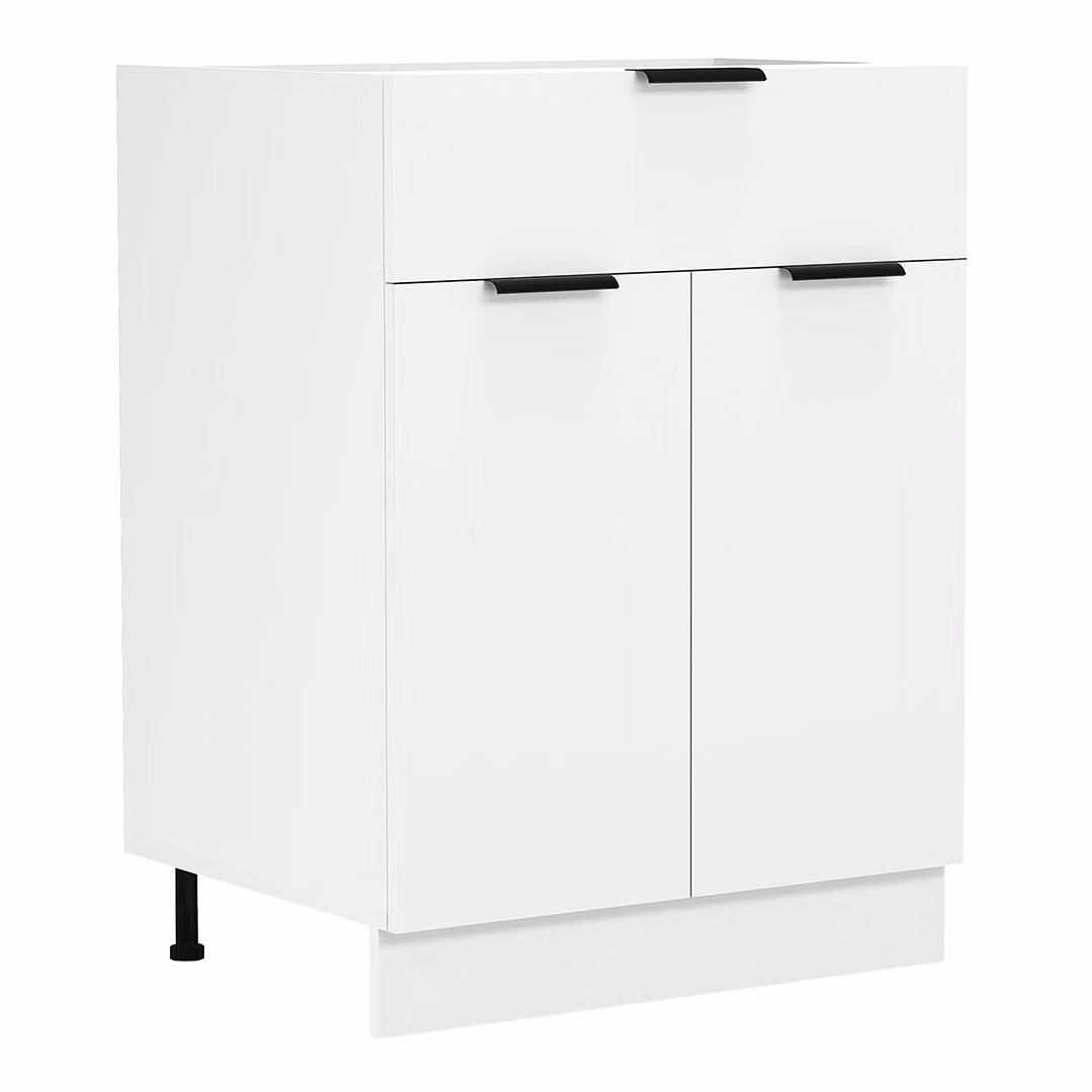 Armadio da cucina | Dimensioni ca. H. 82 x W. 60 x. T. 46 cm | Armadio con due ante e un cassetto | Mobili da cucina - Fasola