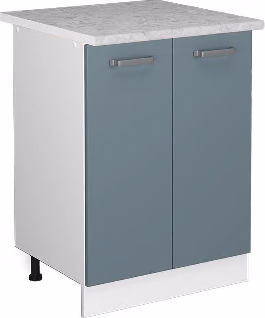 Base universale Vicco R-Line con ante e piano di lavoro, Grigio-blu, L: 60 cm, P: 60 cm, H: 81,6 cm – 1