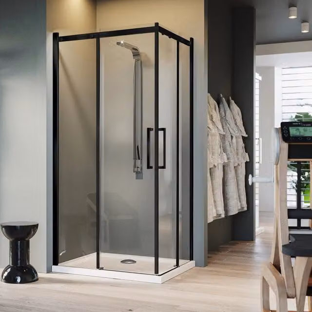 Box Doccia Rettangolare IDRALITE Prime Bla Corner con Vetro Trasparente da 8 mm e Trattamento EasyClean, L/P/H: 90 x 70 x 198 cm, Versione Sinistra – 1