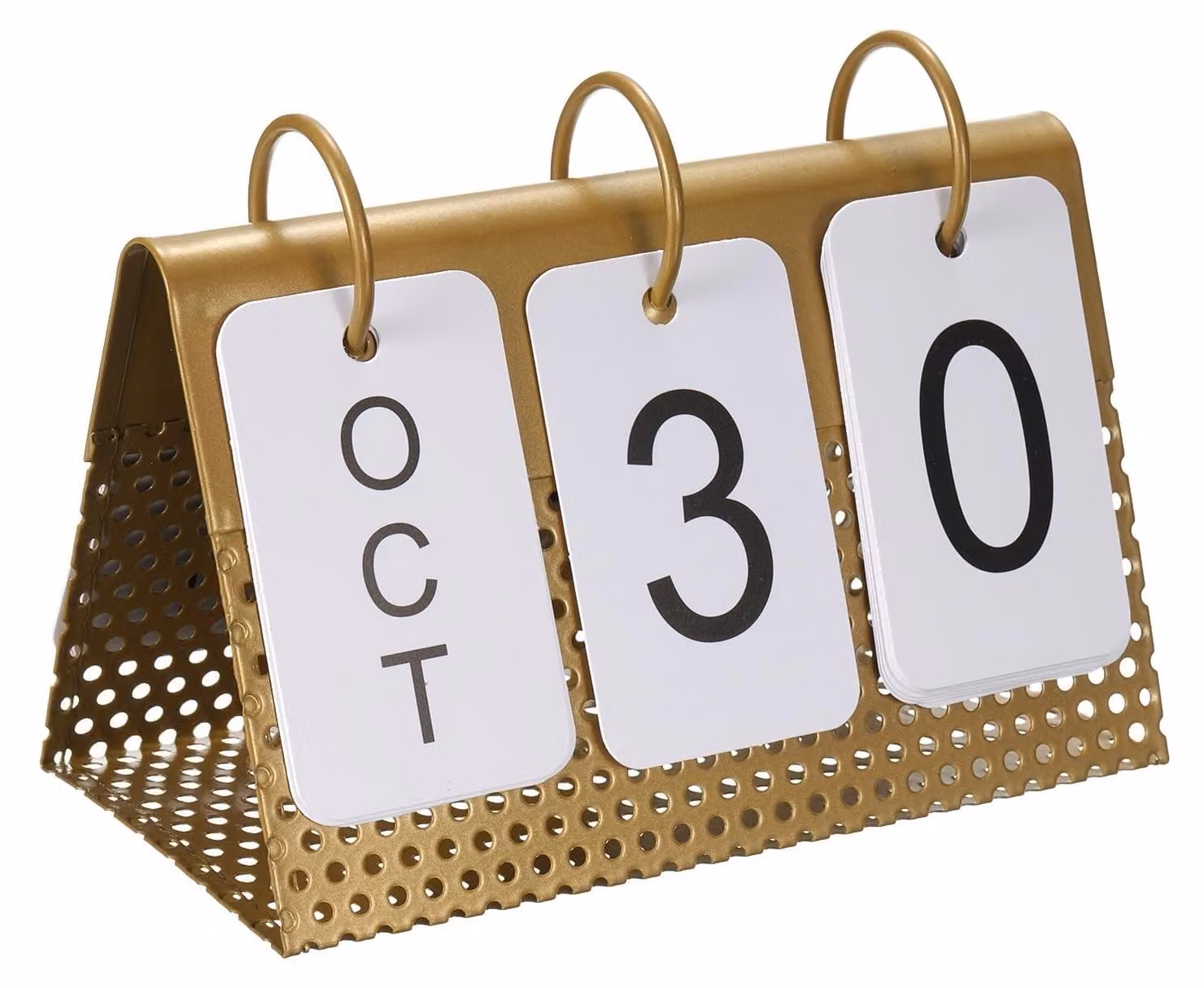 Omgoods - Calendario perpetuo in legno vintage - Ideale per la decorazione dell'ufficio