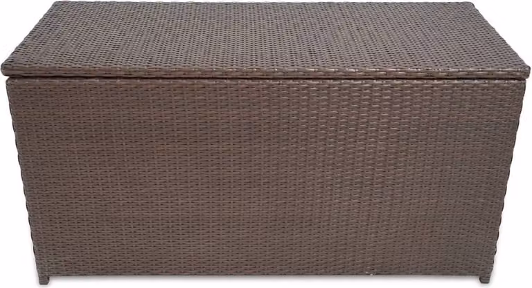 Baule da Giardino Marrone 120x50x60 cm in Polyrattan