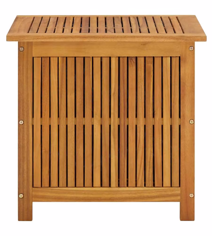 vidaXL Contenitore da Giardino in Legno Massello di Acacia Marrone L: 60 cm, P: 50 cm, H: 58 cm – 1