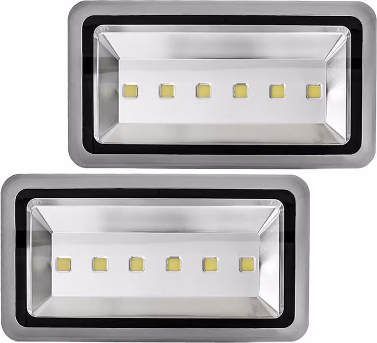 2pcs 300W LED Proiettore all'aperto, Greenmigo bianco freddo impermeabile IP65 Super illuminazione di sicurezza luminosa per giardino, cortile, magazzino, piazza, cartellone pubblicitario