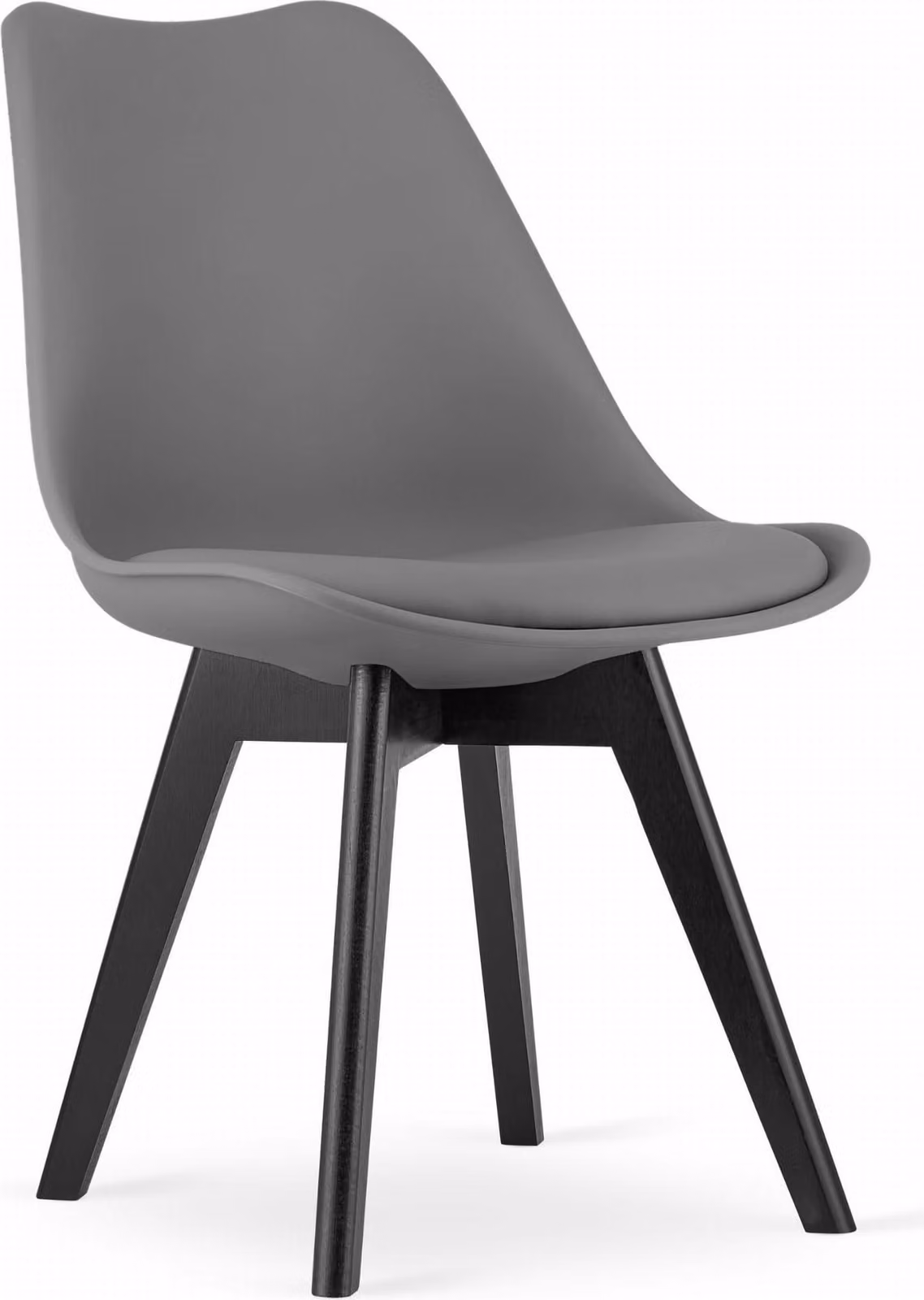 Sedia MARK - grafite / gambe nere x 1