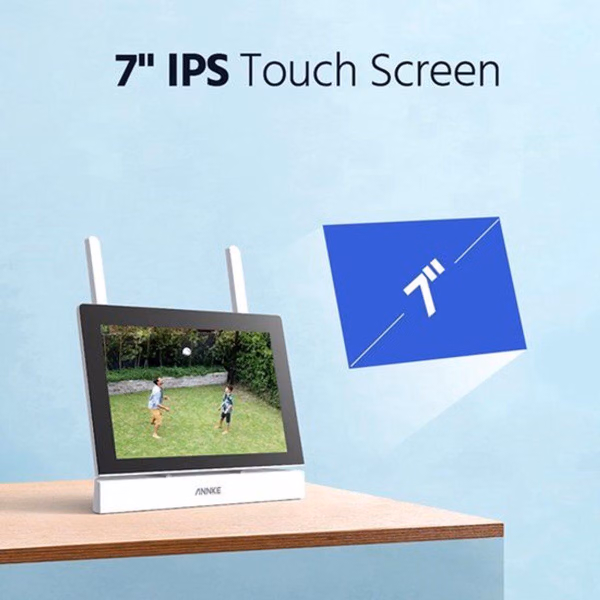Sistema di telecamere di sicurezza wireless - 4 telecamere da 4MP con pannelli solari e monitor da 7 pollici per uso esterno