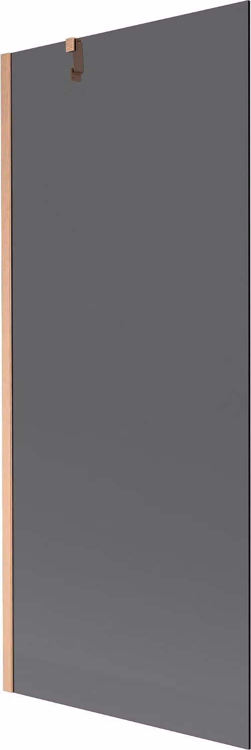 Mexen Next paratia per vasca da bagno a 1 anta 80 x 150 cm, grafite, rame spazzolato - 895-080-000-00-40-65