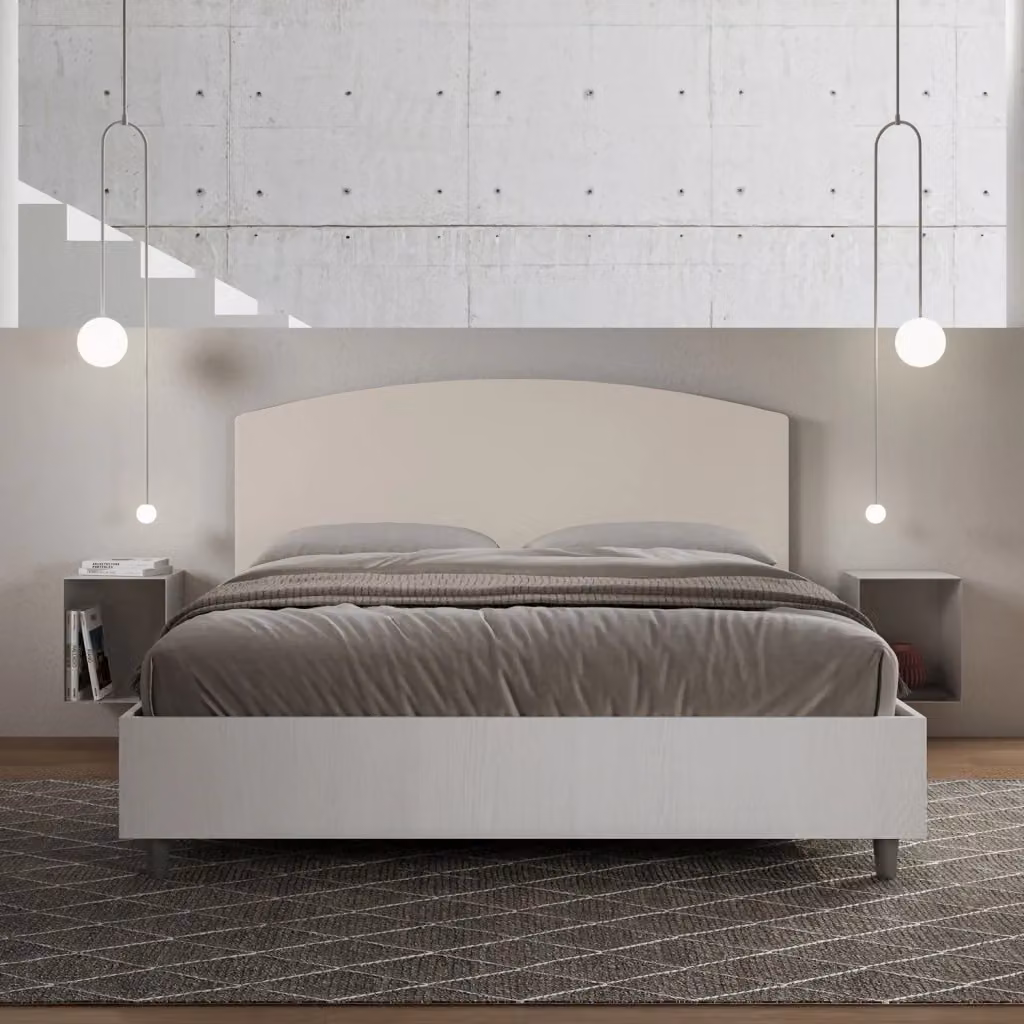 Letto Matrimoniale Antilia GIORDANOSHOP Beige L/P/H: 160 x 200 x 115 cm – 2
