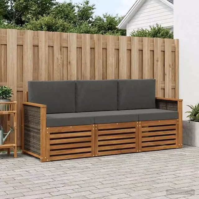 Set divani 3 pz Legno di Acacia Massello 3383958