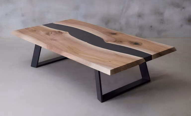 Epoxidharz tisch Holz Couchtisch Handarbeit Tische Massive Wohnzimmer Möbel