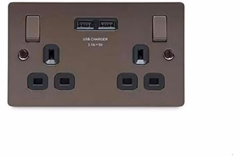 Prese elettriche BG, colore nero opaco con finitura nichel