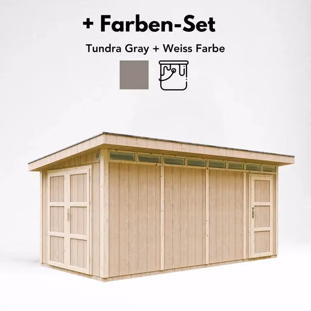 Casetta da Giardino in Legno TIMBELA M905C Tundra Grey L: 530 cm, P: 279 cm, H: 237 cm