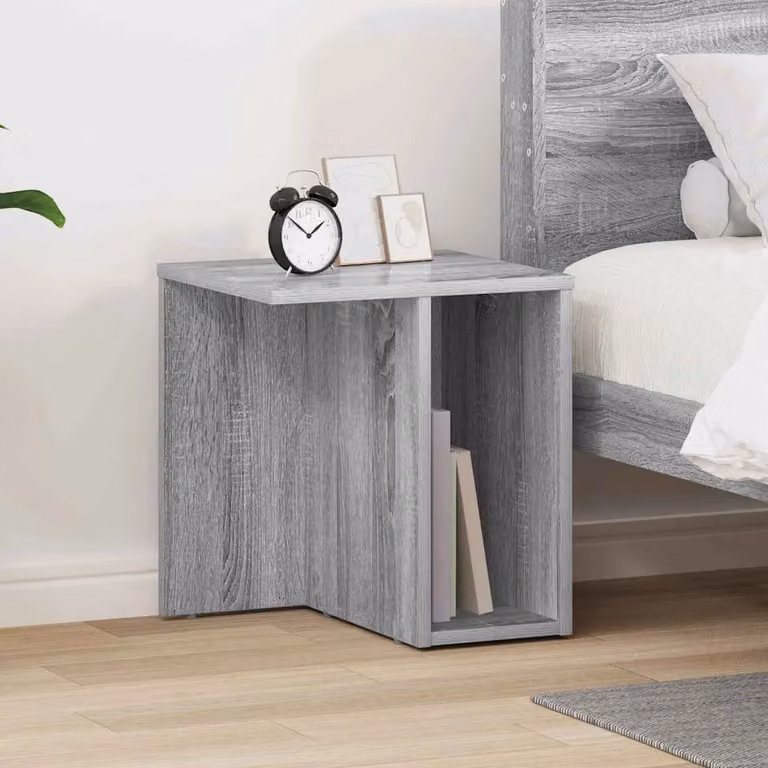 Tavolino moderno vidaXL in legno ingegnerizzato grigio L/P/H: 37 x 32 x 40 cm