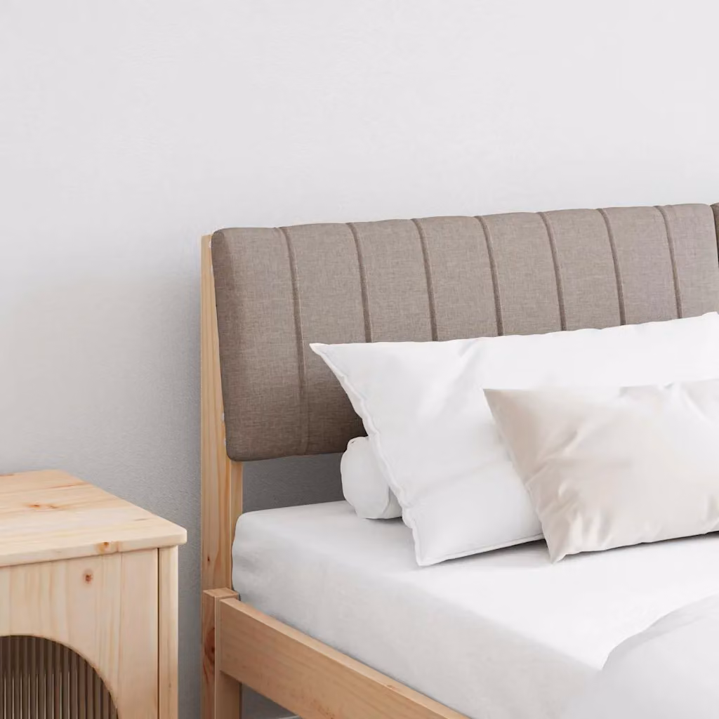 Testiera imbottita Talpa vidaXL in pino massello beige o marrone per camera da letto, larghezza: 160 cm