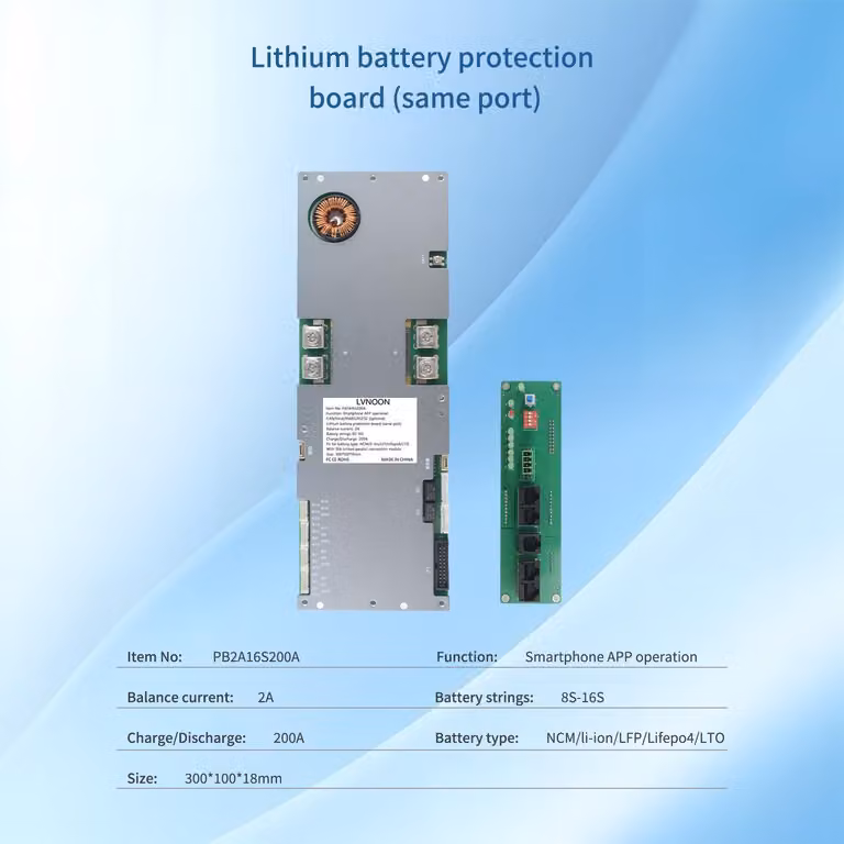Sistema di gestione batterie (BMS) intelligente con tecnologia inverter attiva, progettato per batterie al litio e controllabile tramite app per smartphone