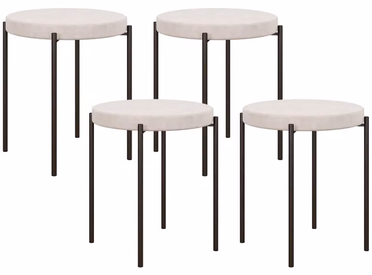 Sedie da pranzo - Sedie impilabili - Sedie da cucina - Sgabelli - Sedute - Set di 4, colore beige